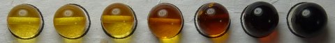 Colors of natural Baltic amber